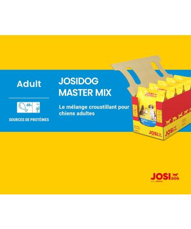 JosiDog Master Mix (5 x 900 g) | Dry food for normally active dogs | Premium food for adult dogs | Developed by JOSERA | Pack of 5 - Buy Online on GoSupps.com