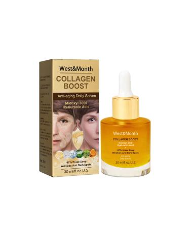 Pedia Collagen Boost Serum 30ml Collages Boost Anti-Aging Serum Face Serum with hyaluronic acid tight skin & reduces folds Advanced Deep Anti-Folding Serum for all skin types (1 piece)