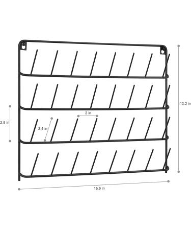 4 Pack Wall-Mounted Sewing & Embroidery Thread Rack - Large 32-Spool Metal Holder Organizer in Black - Buy Online on GoSupps.com