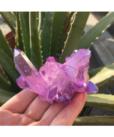 Home Decoration 80-90g Purple Flame Aura Quartz Crystal Cluster Specimen s Home Goods - Buy Online on GoSupps.com