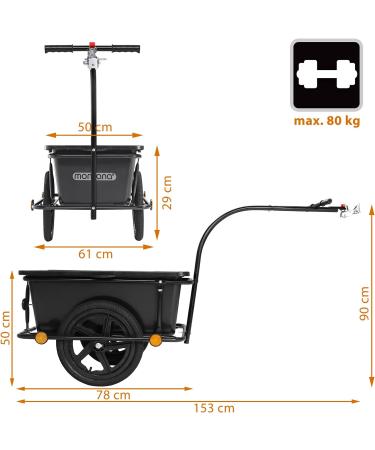 Buy MONZANA 90L Bicycle Trailer - Versatile Cargo Handcart for International Shipping - Buy Online on GoSupps.com