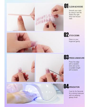 Kalolary Gel Nail Polish Strips - Full Nail Wraps Decal Set for Women/Girls - Semi Cured, Waterproof & Easy Application - Includes Nail File & Stick - UV/LED Lamp Required (10 pcs) - Buy Online on GoSupps.com