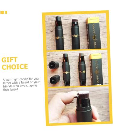 Mipcase Beard Dye Stick Mustache Pen Pro Concealer Beard Guide Professional Beard Shaping Filler Man Filling 11.7x2.5cm Black - Buy Online on GoSupps.com
