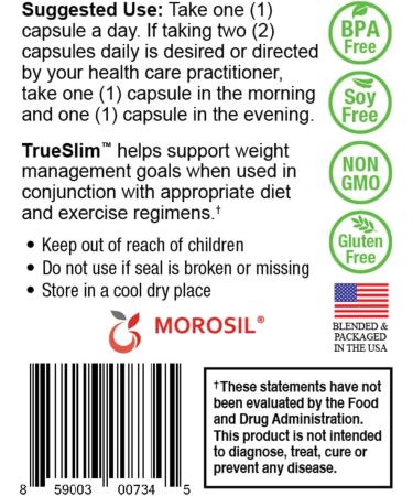 True-Slim Morosil 400mg Weight Loss Supplement - Reduce Fat Accumulation - Buy Online on GoSupps.com