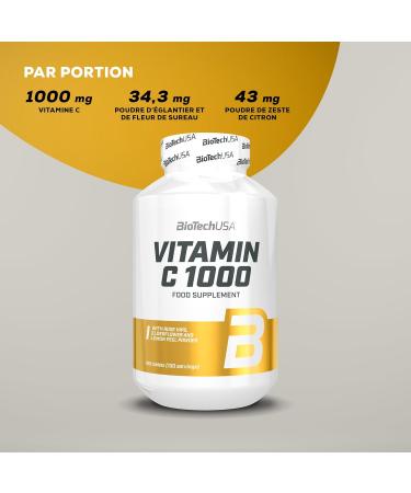  BioTechUSA Vitamin C 1000 + Bioflavonoids BioTechUSA Vitamin C 1000 + Bioflavonoids | Multiple Sources | Immune Support | Cynor - Buy Online on GoSupps.com
