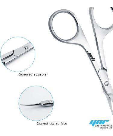 Nail Scissors Professional Cuticle Scissors Extra Strong Straight Curved Manicure Nail Art Scissors (CS-07) - Buy Online on GoSupps.com