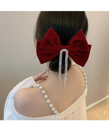 AJTUTUS Delicate Style Bowknot Shape Hair Clip Ponytail Decors Winter Headwear Female Hairpin with - Buy Online on GoSupps.com