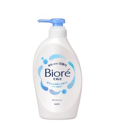 Biore U Pump Body Wash 450ml | Gentle Acid Formula for Sensitive Skin & Babies | Gentle Moisturizing Cleanser | Made in Japan