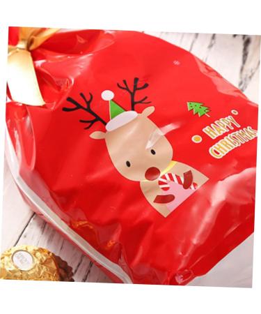 SEWOART 10pcs Christmas Drawstring Bags Red Bags for Elk Christmas Bags Candy Bag Snowflake Crisp - Buy Online on GoSupps.com