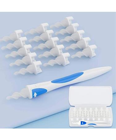 Q Grips Earwax Remover Kit - Silicone Spiral Ear Wax Removal Tool with 16 Replacement Heads - Buy Online on GoSupps.com
