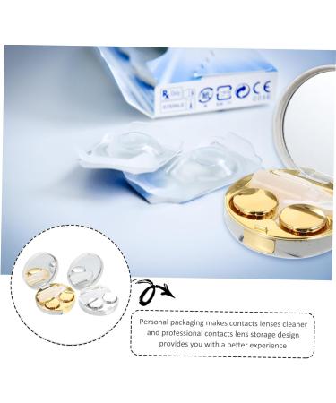 Buy Healvian 2 Sets Double Box Glasses Case | Contact Lens Bag with Mirror & Film | Eye Care & Makeup Container - Buy Online on GoSupps.com
