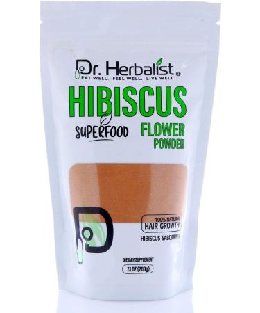 Dr. Herbalist Hibiscus Powder - 200g - Nourish Your Beauty & Wellness with Pure Hibiscus Extract for Hair Growth Skin Radiance Detox Support & Soothing Tea
