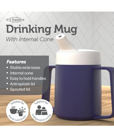 JFA Supplies 2 Handle Blue Adult Drinking Mug 165ml | Non Spill Sippy Cup - Buy Online on GoSupps.com