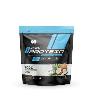 Limitless Pharma Pure Whey Protein | High Protein Whey Concentrate Protein Powder | 23g Protein 6g BCAAs Gluten Free Low Sugar Low Carb Low Lactose | 65 Servings 5LB (Coconut Island) Coconut Island 5LB