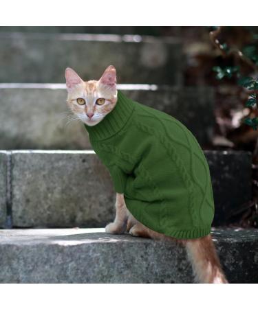 Alagilrs Army Green Dog Sweater Vest | Soft Warm Knitwear for Small & Medium Dogs | Winter Crochet Puppy Clothing - Buy Online on GoSupps.com