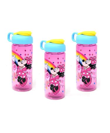 3-Pack Disney Minnie Mouse 16.5oz Kids Sullivan Sports Water Bottle BPA-free Pink/Blue/Yellow