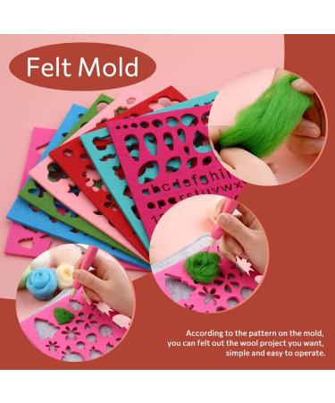 185 Pcs Needle Felting Kit with 50 Colors Wool Felt Tools and Supplies | DIY Craft Animal Felting Supplies in Storage Box | Home Decoration & Birthday Gift - Buy Online on GoSupps.com
