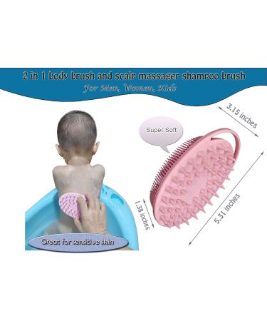 5 Pcs Loofah Back Scrubber with Exfoliating Gloves and Silicone Brush Set - Buy Online on GoSupps.com