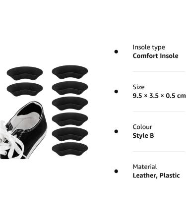 Molain Heel Grips Shoe Pads - 4 Pairs for Loose Shoes, Self-Adhesive Comfort Inserts for Men and Women - Heel Cushions for Pain Relief (Black) - Buy Online on GoSupps.com
