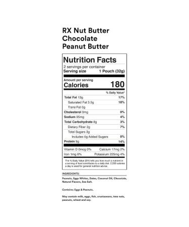 RXBAR RX Nut Butter Variety Pack - 5 Flavors - 10ct, 1.13 oz Each - Buy Online on GoSupps.com