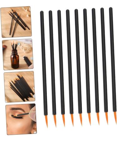 Mipcase 200 pcs Pro Delicate up Eye Eyeliner Refined Girls Fiber Fine Nylon Brush Tools 9x6.5cmx2pcs Blackx2pcs - Buy Online on GoSupps.com