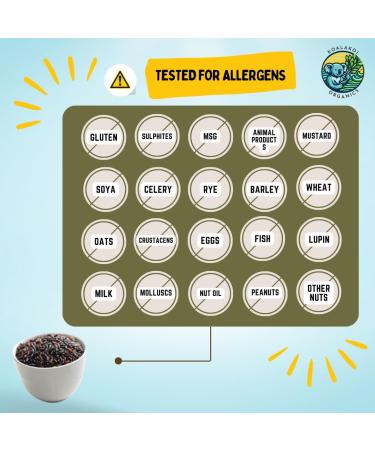 ORGANIC Italian Black Rice | Forbidden Rice | Emperor rice (400g - 5kg) 100% Natural no Additives or Preservatives Perfect healthy & safe option for Vegetarians - Free UK delivery by Koalakoi (400g) - Buy Online on GoSupps.com