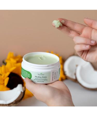 Plant Therapy Healing Balm 4 oz - 100% Pure & Natural Botanical Formula with Shea Butter, Tamanu Oil, and Calendula Extract - Buy Online on GoSupps.com