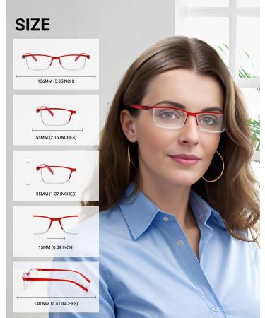 TERAISE 1.75X Reading Glasses for Men & Women | Lightweight Anti-Blue Light Computer Glasses | Fashionable & Comfortable with Spring Hinge - Ideal Reading Aid - Buy Online on GoSupps.com