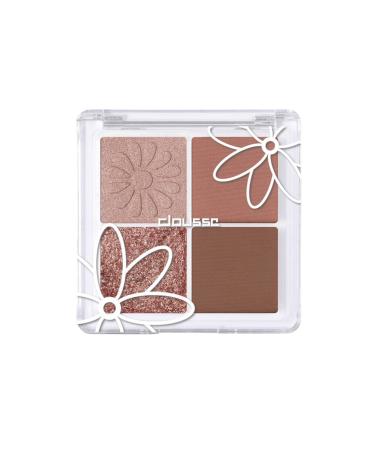 Eyeshadow | Classic 4 Colors Pigmented Matte and Shimmer Eye Shadow Palette - Waterproof Lasting Neutral Eyeshadow Makeup Pallet Highly Pigmented Velvet Texture for Her Mona43henry 03