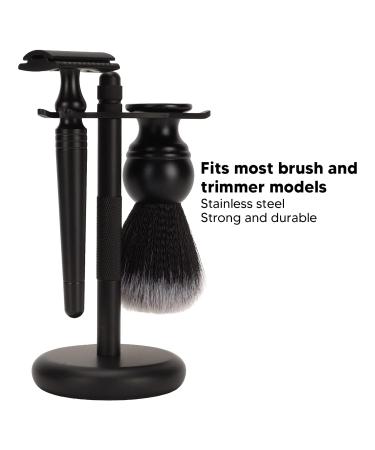 3-Piece Shaving Brush Set | Beard Trimmer & Mustache Care Tool with Stand | Premium Grooming Kit for Men - Buy Online on GoSupps.com
