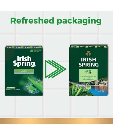 Irish Spring Aloe Deodorant Soap Bar - 3 Count with Aloe Vera - Buy Online on GoSupps.com