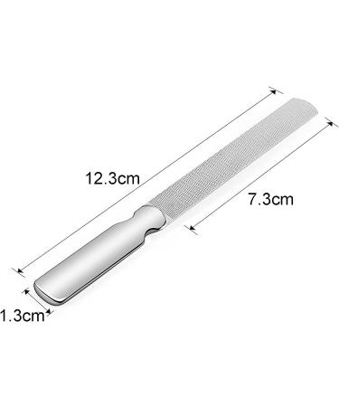 Olakin Stainless Steel Nail File Double Sided Metal Nail Buffer with Non-Slip Handle Nail Files with Leather Case for Men Women Children Manicure Cosmetics - Buy Online on GoSupps.com