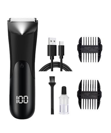WAIKIL Trimmer Trimmer for Men Professional Body Hair Trimmer for Men Groin & Body Hair Trimmer for Men Electric Trimmer Pubic Trimmer Body Shaver (Black)