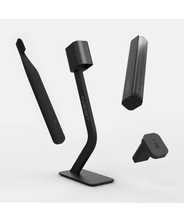 NEST Electric Self-Dispensing/Self-Cleaning Sonic Toothbrush Black Adult Electric Toothbrush with Holder Travel Case Charging Cable