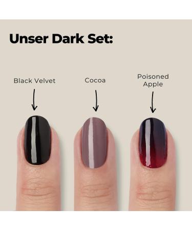 Buy Original Miss Sophie Dark Set Nail Stickers - Black Velvet Cocoa & Poisoned Apple | Easy Application No Splintering Premium Quality Nail Polish Film - Buy Online on GoSupps.com
