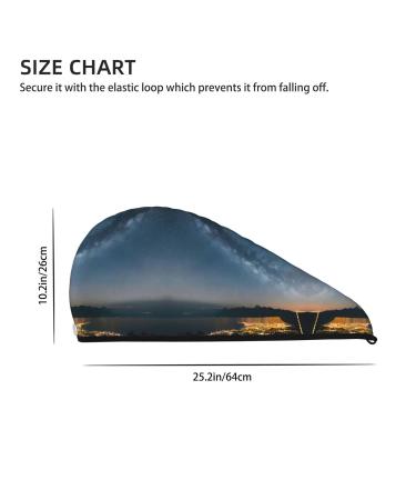 Night Sky Sunset Coral Velvet Dry Hair Cap | Ideal for Home Travel & Pool Parties - Buy Online on GoSupps.com