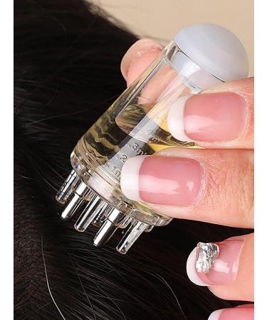 2 Pcs Hair Oil Applicator Bottle Hair Scalp Applicator Portable Liquid Oil Dispenser Root Comb Applicator Bottle Mini Hair Raising Solid Hair Massage Tool Scalp Massage Comb With Roller Ball 1/2 Pcs White+gray - Buy Online on GoSupps.com