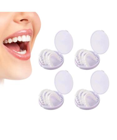 2 pieces of artificial teeth cosmetic veneers lightening at the top and below false teeth for plug in for women and men instant to confidently smile