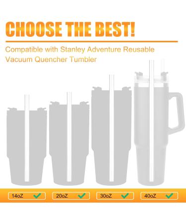6pcs Replacement Straws for Stanley Adventure Quencher 40oz Tumblers - Reusable Straws with Cleaning Brush | 30cm Long | Water Jug Accessories - Buy Online on GoSupps.com