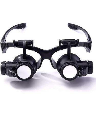 Portable Magnifier Portable Handheld Grip Desktop Enlarge Mirror Head Mounted ES Headband Lamp Hands Free Magnifier Adjustable for Hobby s Beauty and Elderly 2 LED s 25X 2 Full of Stars