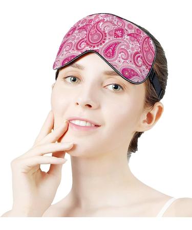 Buy Pink Elements Paisley Sleep Mask for Women - Adjustable Eye Shades Cover with Elastic Strap - Perfect for Travel & Relaxation - Buy Online on GoSupps.com