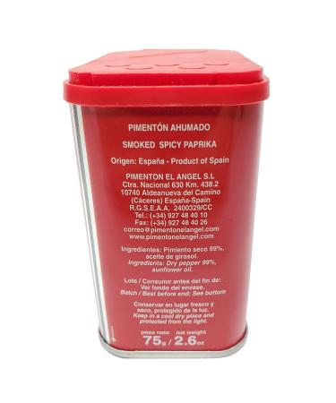 El Angel Smoked Hot Paprika from Spain - 2.6 oz (Pack of 1) - Buy Online on GoSupps.com