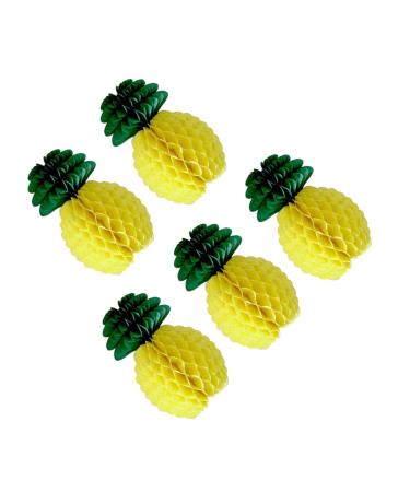 CAXUSD 5pcs Plant Decor Party Decor Honeycomb Gift Pineapple Yellow 5PCS 20CM