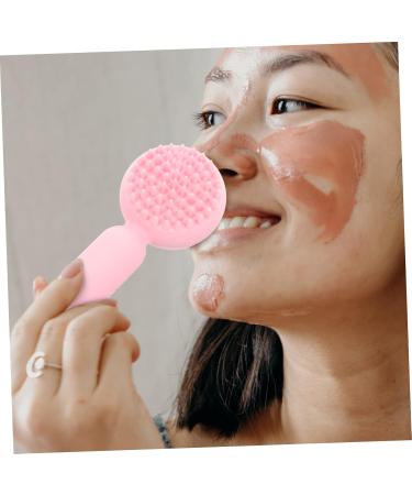 Angoily Silicone Face Brush Face Exfoliator Face Scruber Exfoliate for Face Scrubber Facial Exfoliator Silicone Face Scrubber for Women 3d Manual Cleansing Brush Pink Silica Gel - Buy Online on GoSupps.com