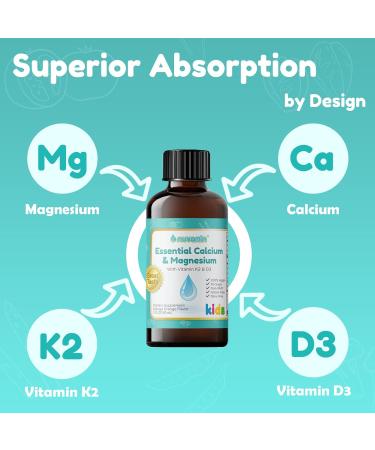 Nuvamin Liquid Calcium & Magnesium Drops for Baby Toddlers Kids & Adults - 2 Fl Oz - Buy Online on GoSupps.com