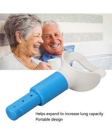 Emoshayoga Breathing Exercise Device - Portable Breathing Exerciser for Athletes - Adjustable Lightweight Lung Recovery - Blue - Buy Online on GoSupps.com