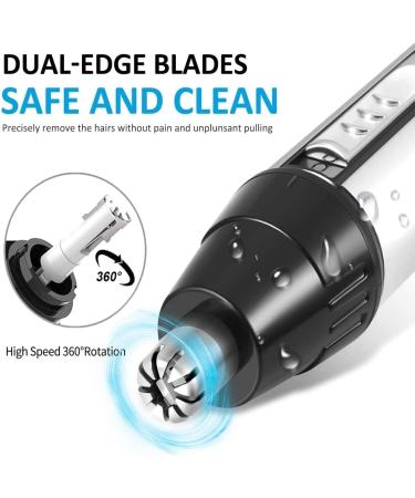 Nose and Ear Hair Trimmer - USB Rechargeable Lighted Groomer for Home & Travel | Electric Eyebrow Trimmer with Charger - Buy Online on GoSupps.com