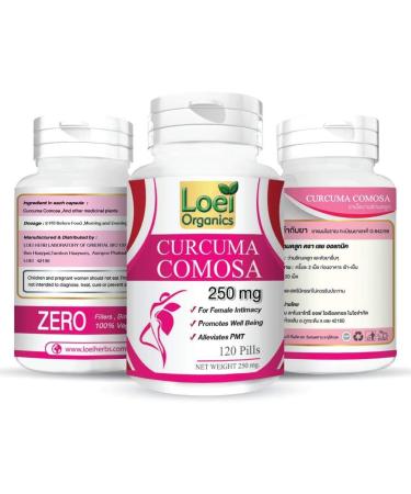 Curcuma Comosa Pills - Vaginal Tightening Odor Reduction & Menstrual Pain Relief | 120 Count - Buy Online on GoSupps.com