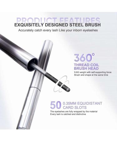 Jade Rosebury Iron Wand Mascara 3D Curling Eyelash Iron Mascara Black Washable Metal Mascara Waterproof Long Lasting Curl Brushless Metal Wand Mascara for Women Voluming Lash Extensions - Buy Online on GoSupps.com