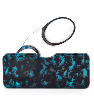 Kokobin Unisex Reading Glasses | Compact Mini Nose Clip | Blue Leopard +2.0 | Slide-Resistant Reading Aid | International Shipping Available - Buy Online on GoSupps.com
